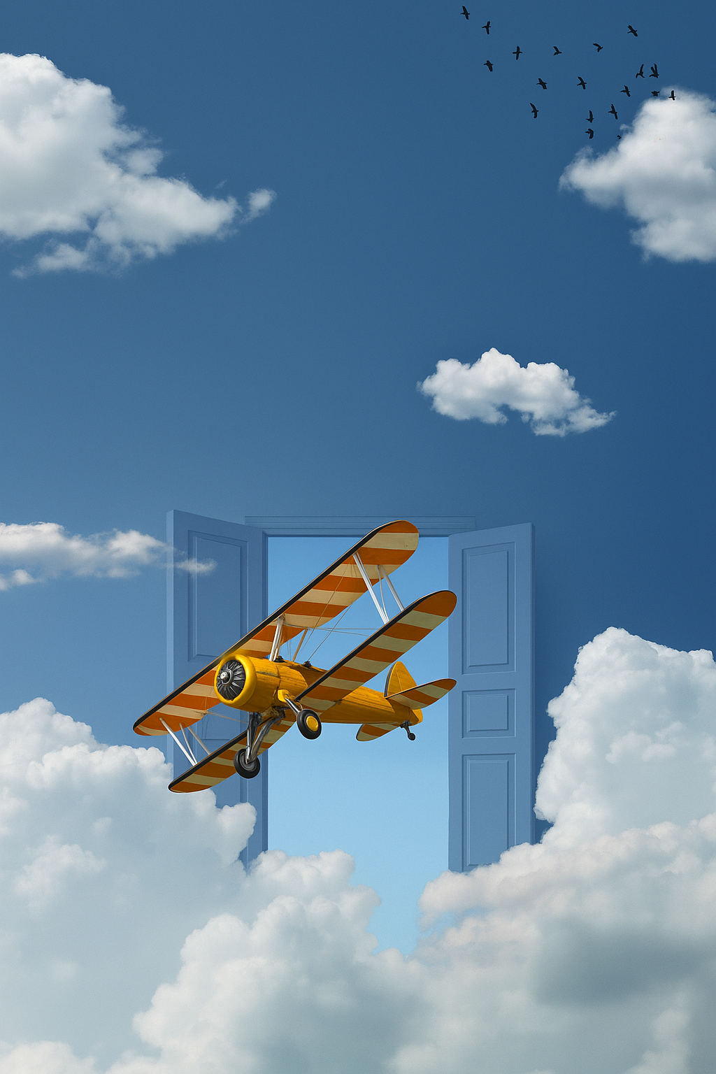 door opening revealing plane